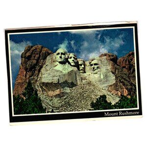 Mount Rushmore Vintage Postcard Black Hills South Dakota Scenic Souvenir Tourism
